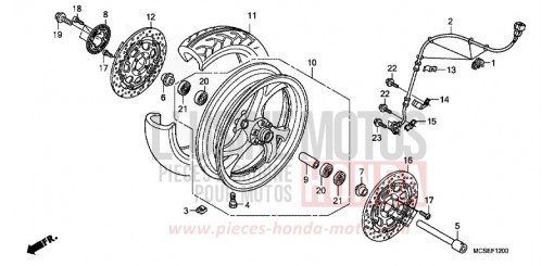 ROUE AVANT ST1300AE de 2014